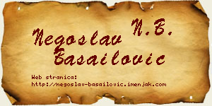Negoslav Basailović vizit kartica